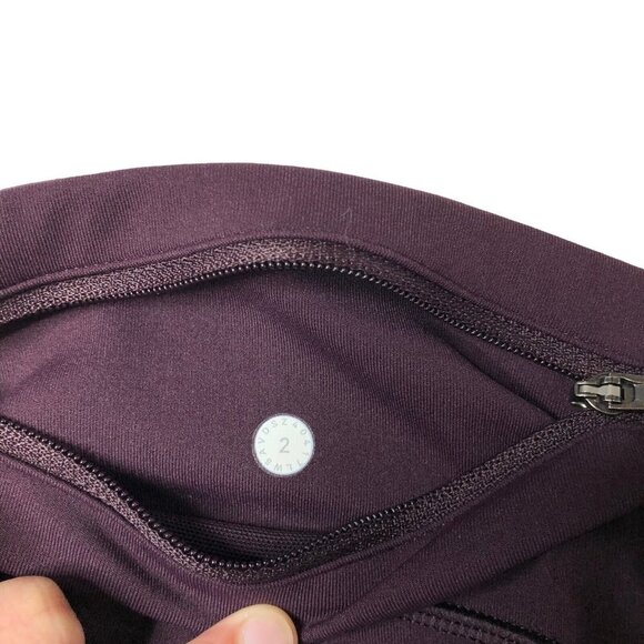 Lululemon Plum Purple Speed Up Tight Full-On Luxtreme Athletic Leggings Size 2 - Picture 3 of 11